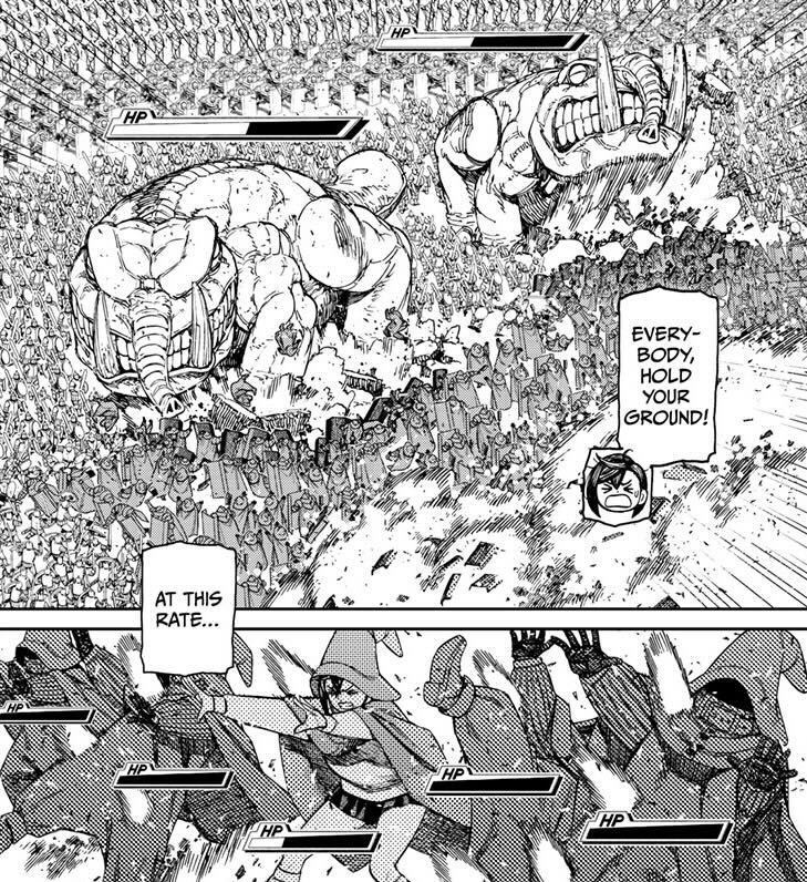 shonenjump's tweet photo. Dandadan, Ch. 147 (Web-Only): The siege of the castle devolves into an all-out brawl! Read it FREE from the official source! https://t.co/zqjRej2GaT https://t.co/MiLflMcNpQ