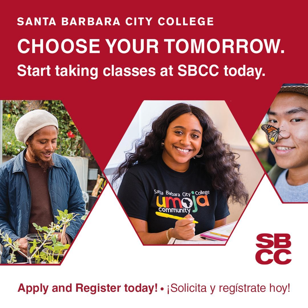 Choose your tomorrow. Start taking classes at SBCC today! The Summer 2024 semester starts June 3. Don't wait, sign up for your classes at buff.ly/3dRM9Zq today! 📕