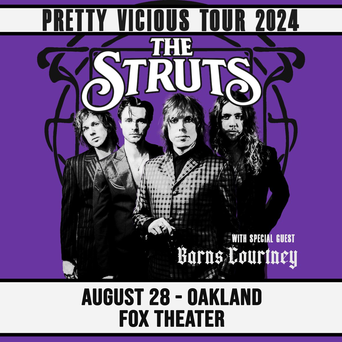 🗣️ Just Announced 🗣️ 💥 @ComedyBangBang - The Bang! Bang! Into Your Mouth Tour 2024 on 8/15 💥 @TheStruts' The Pretty Vicious Tour 2024 with @BarnsCourtney on 8/28 🎟️: Presales begin Thu, 4/11 at 10am w/ PW = saffron ℹ️: bit.ly/3J5IA2a