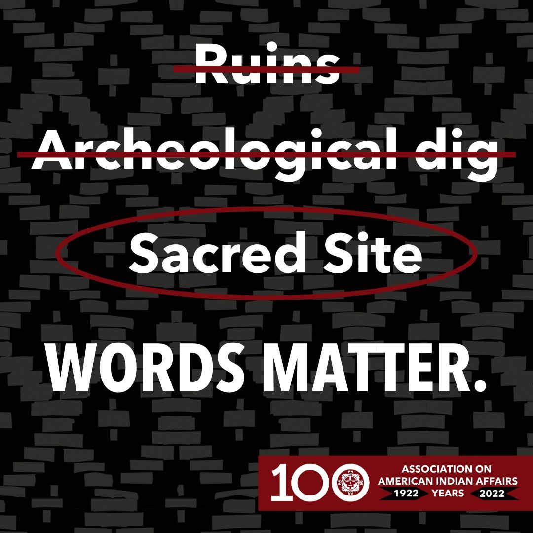 Using 'scientific' words to describe Sacred Sites misrepresents the connection between land and present-day Native Peoples. Sacred Sites are living connections to ancestral wisdom and spirit. RESPECT SACRED SITES & use the correct terms! #Native #Indigenous #WordsMatter ✊