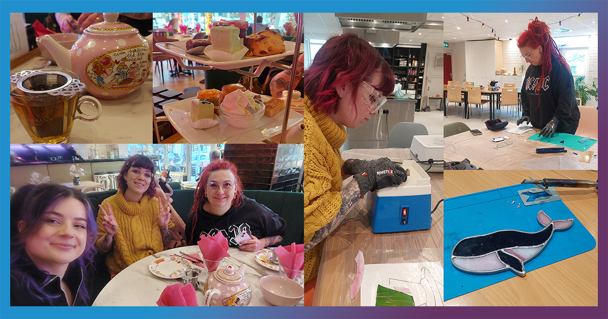 Our Marketing team went on a team-trip to make their own stained glass creations (after enjoying a delicious high tea)! The workshop was loads of fun and taught us to be creative with limited resources. ✨ #IndieDev #IndieStudio