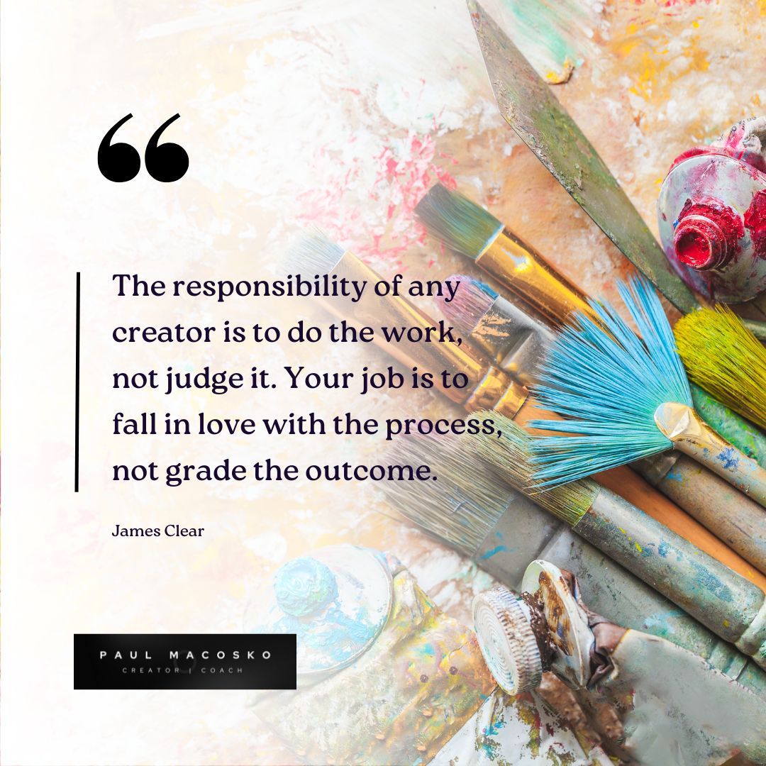 Paulyjmac's tweet photo. As creators, entrepreneurs, and originators of imagination, we must commit to exploring and creating without letting great ideas go to waste, growing through the process rather than grading outcomes.

Fall in love with creating —  and let the outcomes take care of themself. https://t.co/3f4jmz45ki