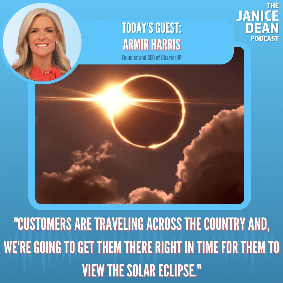 foxnewsradio's tweet photo. People across the country are traveling to the path of totality to catch a glimpse at today's total solar eclipse! @JaniceDean is joined by @charter_up CEO Armir Harris for a look at the surge in eclipse-related travel.
https://t.co/8GgREXRwM4 https://t.co/DgC1ALNXt9