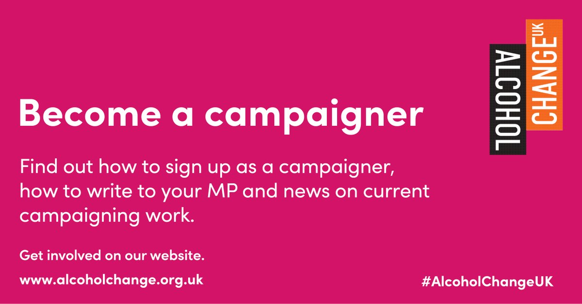 The right changes to laws and regulation can make a difference to millions of real lives. We want to see a policy environment that prioritises the reduction of alcohol harms. Are you interested in improved policy and regulation? Become a campaigner: alcoholchange.org.uk/get-involved/s…