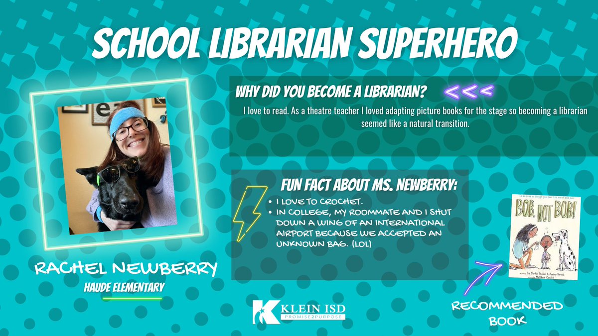 Mrs. Newberry, your dedication and passion for reading, research and support of your campus staff makes @HaudeKISD a better place. We appreciate you! #NationalLibraryWeek #KleinLibraries