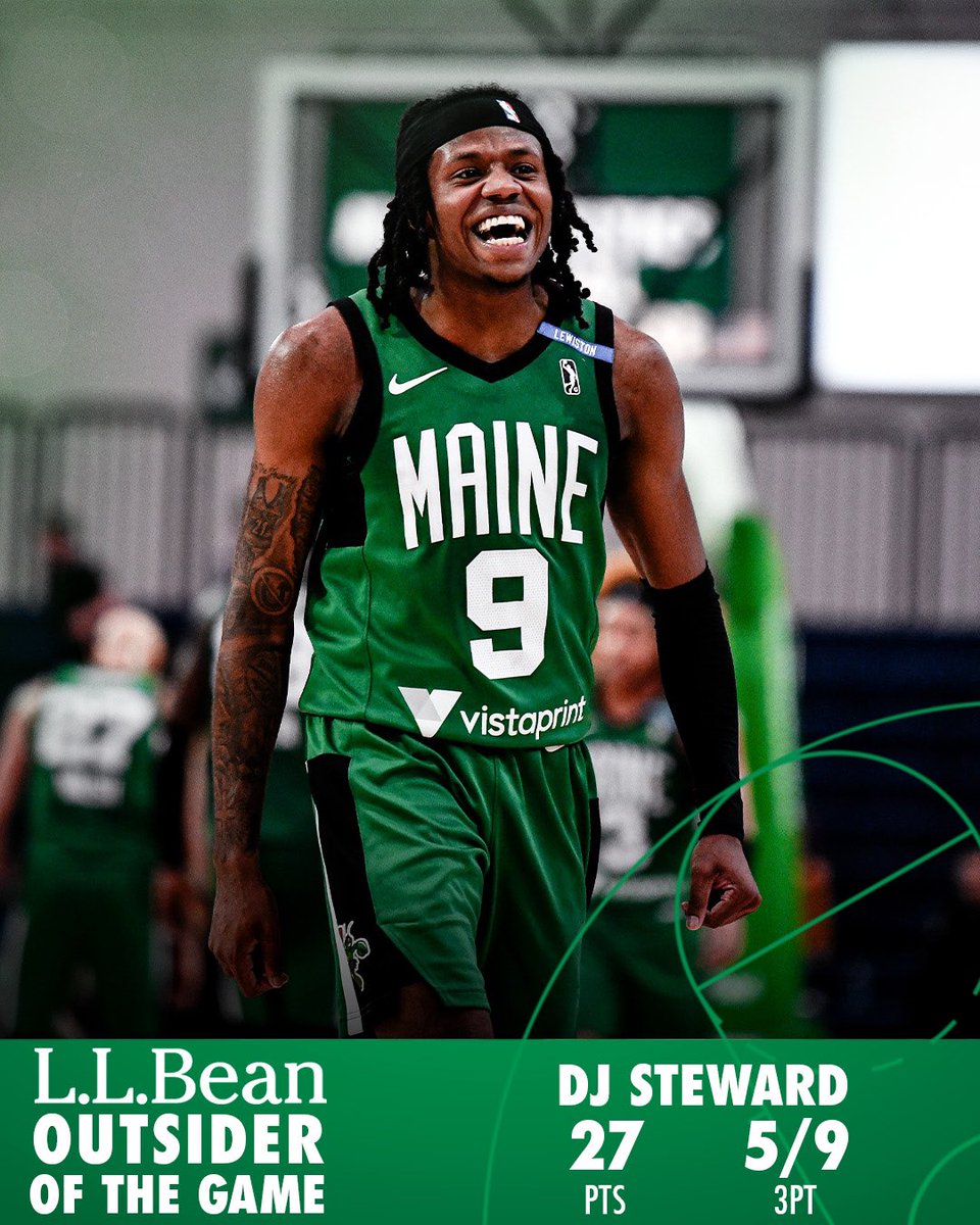 🎯 In case you didn’t know, @djstewardd is HIM! He’s your @LLBean Outsider of the Game. #bleedgreen