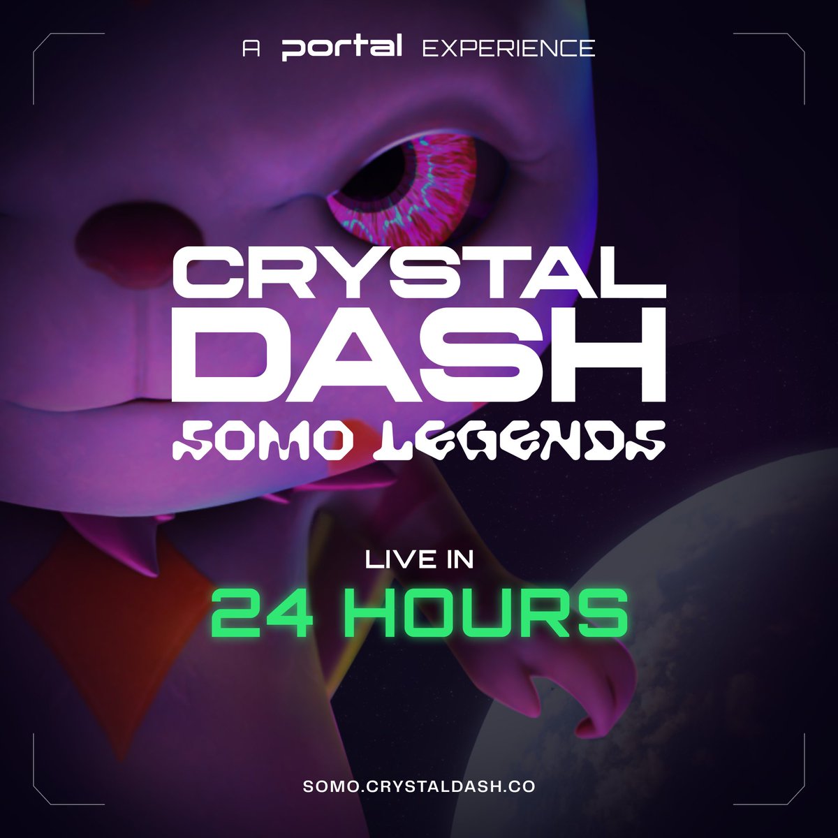 24 hours until Crystal Dash: SOMO Legends by @portalcoin goes live!

9th April. 11am EST, 3pm UTC &amp; 11pm HK.

Read the how to play carefully. There are lots of boosts, bonuses and easter eggs to earn $SOMO 👀