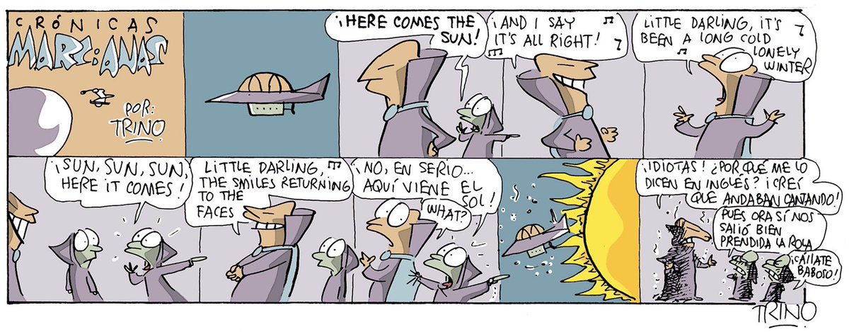 Las crónicas marcianas durante el eclipse de hoy #trinomonero