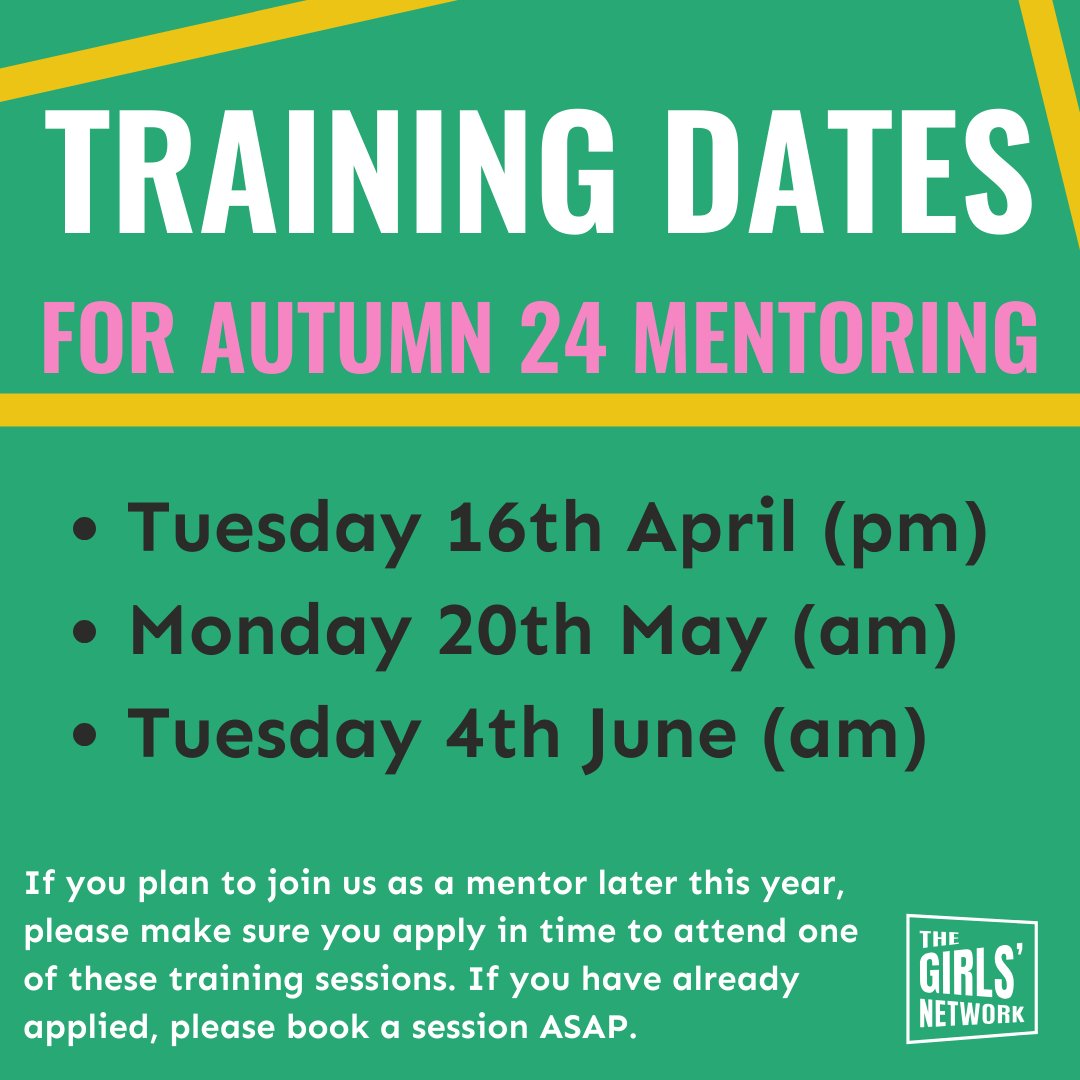 🍂Autumn might feel like a long way off, but if you want to join us as a mentor in the new school year, we really need you to apply and attend training ASAP. Please don't delay - apply and book onto a training session as soon as possible: ow.ly/tU5650R7nrl