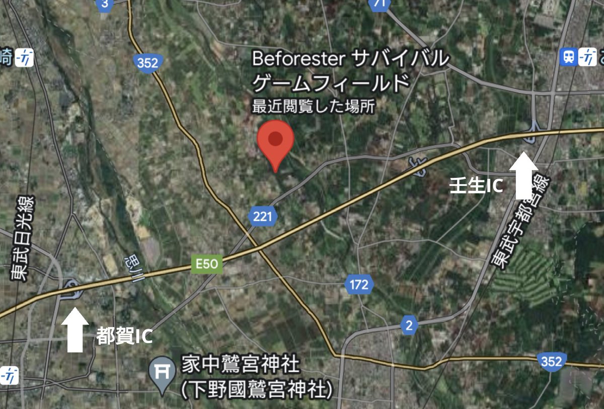 FORESTORY6's tweet photo. フィールドの位置ですが北関東道の都賀ICと壬生ICの丁度中間です
どちらからも車で7分の位置です
どちらも途中にコンビニあるので買い物してからの現地入り可能ですよ https://t.co/bq0xBGwI61
