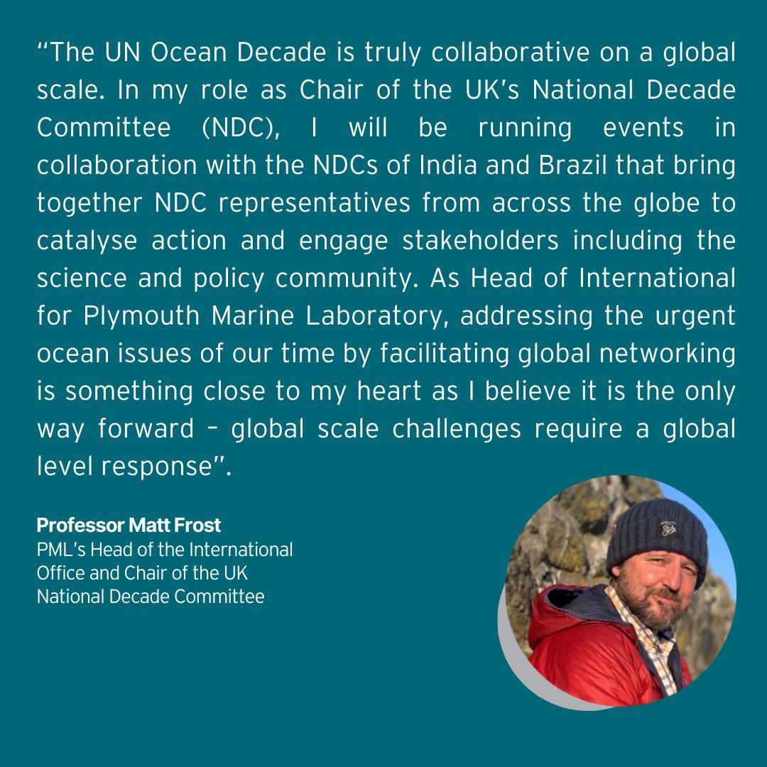 @steve_swi @UNOceanDecade @goa_on @OARSOceanDecade @DrAnaQueiros @MSPACE_UK Our Professor Matt Frost (@MattFrost2), Head of PML's International Office and Chair of the UK National Decade Committee will be speaking across the #OceanDecade24 conference. Don't miss out, find out more here: pml.ac.uk/Events/2024-Oc… #OceanDecade