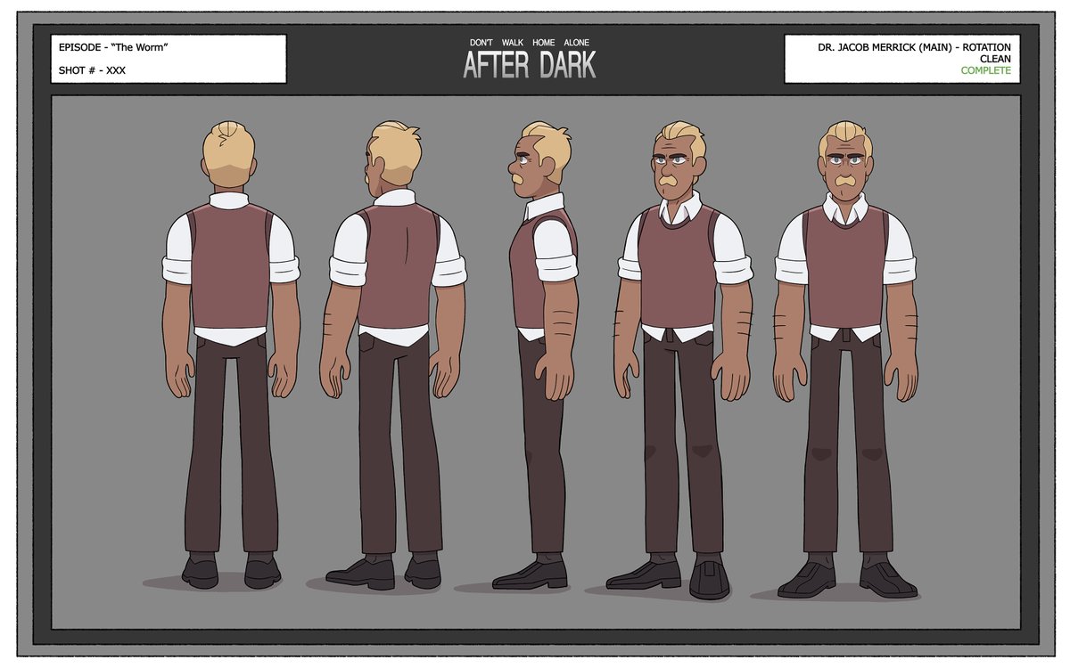 Here is Dr. Merrick's turnaround, the actual monster of the story. He's all about image. Fake tan, hair plugs, put together but not too buttoned up and he wants you know it.