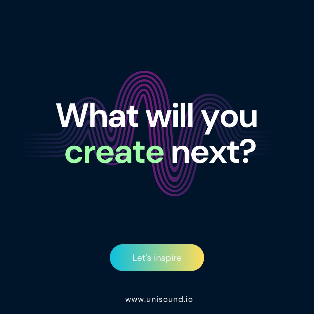 Unisound_io's tweet photo. With the Unisound platform now open, we’re eager to learn about the music you’ll be creating with us!

#MusicProduction #BeatMakers #SamplePacks #SoundDesign #MusicCreators #IndieMusic #ProducerLife #MusicMarketplace #DiscoverNewSounds #musicinnovation https://t.co/203qtEd1Iz