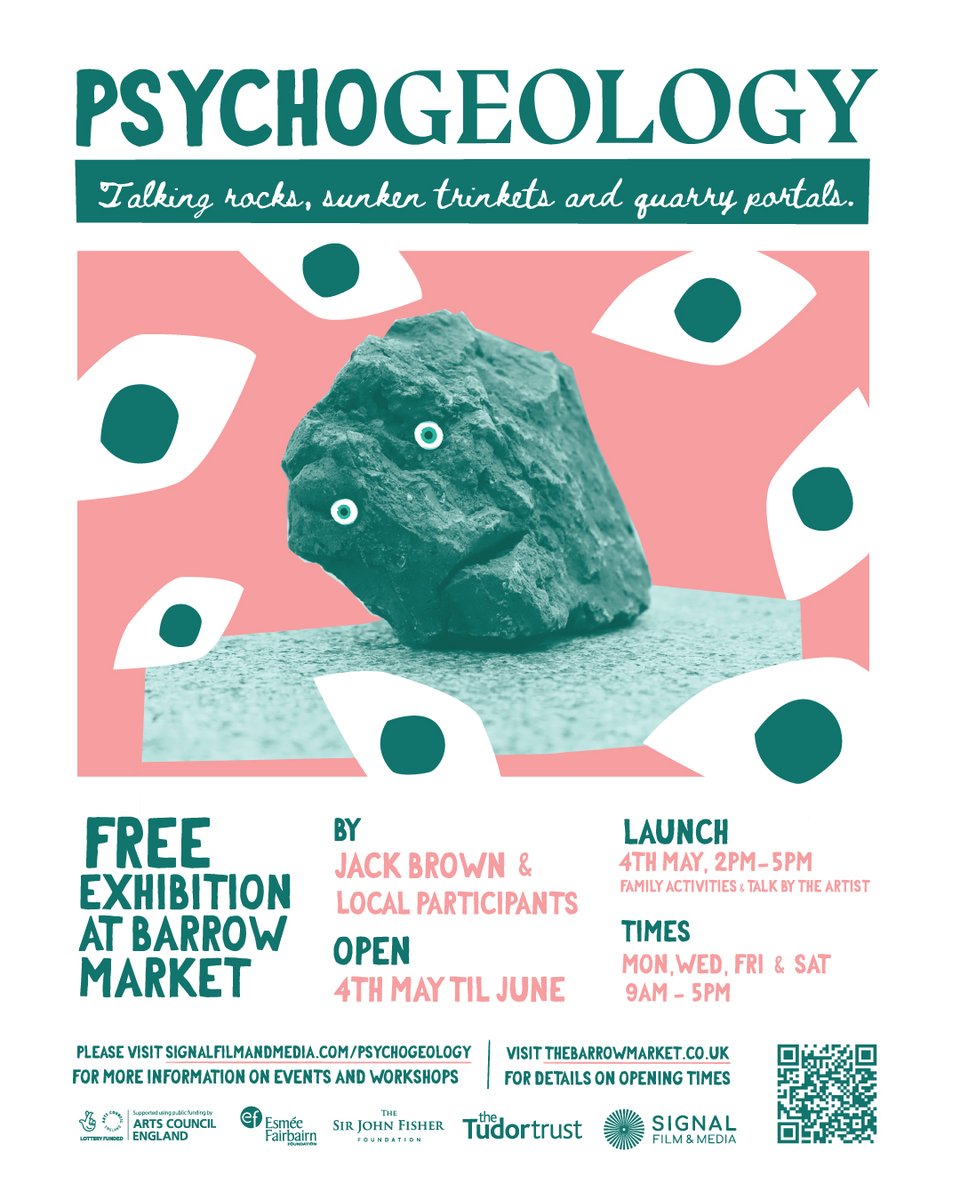 Our next #exhibition, 'Psychogeology' opens at #BarrowMarket on the 4 of May! Enjoy #artwork created from a co-authored project working with Manchester-based artist Jack Brown and our ‘Get Digital’ youth project participants. Find out more: signalfilmandmedia.com/psychogeology/ #Barrow #Art