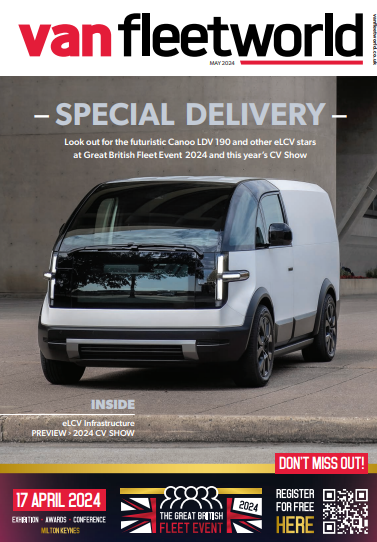 oonac15's tweet photo. The @Canoo LDV 190 featured on the cover of VanFleetWorld in anticipation of their debut at The Great British Fleet Event on 4/17. https://t.co/OguqWnLFLc