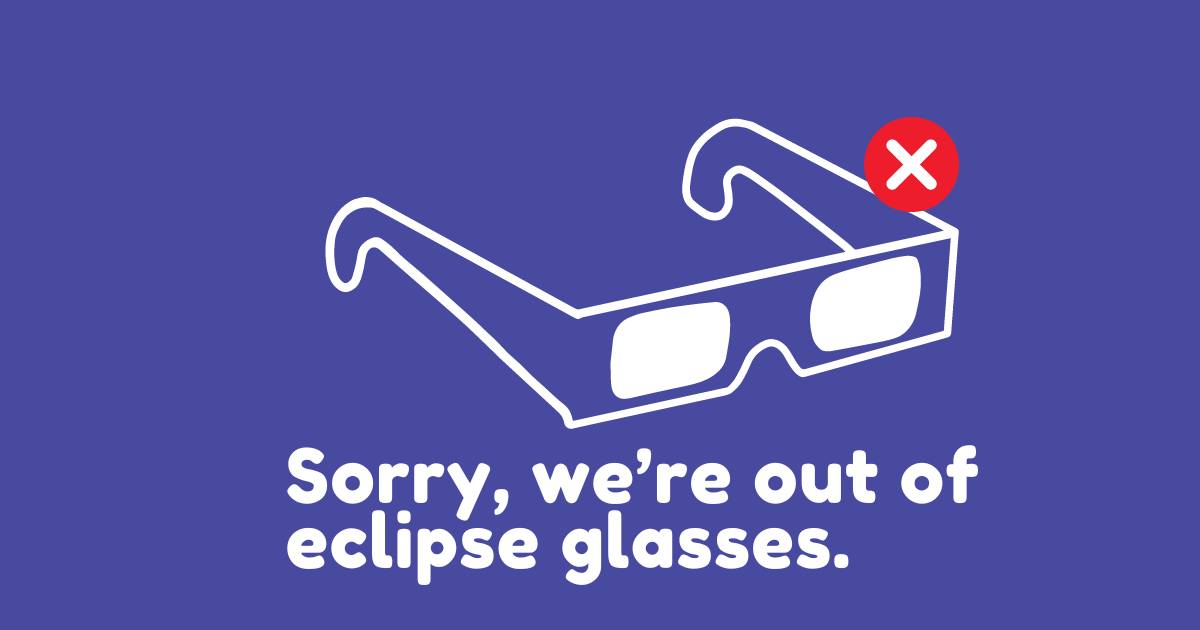 All HCLS branches are out of eclipse glasses.