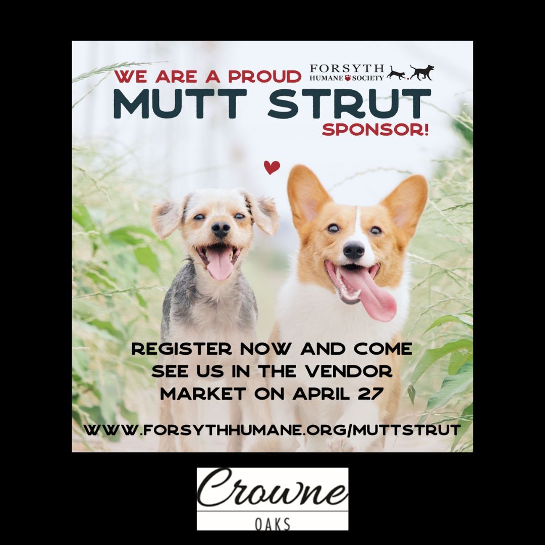 Register today to participate in the Mutt Strut 5k Walk & Run! We hope to see you there! 🐕 #muttstrut #forsythhumanesociety #5k #crowneoaks