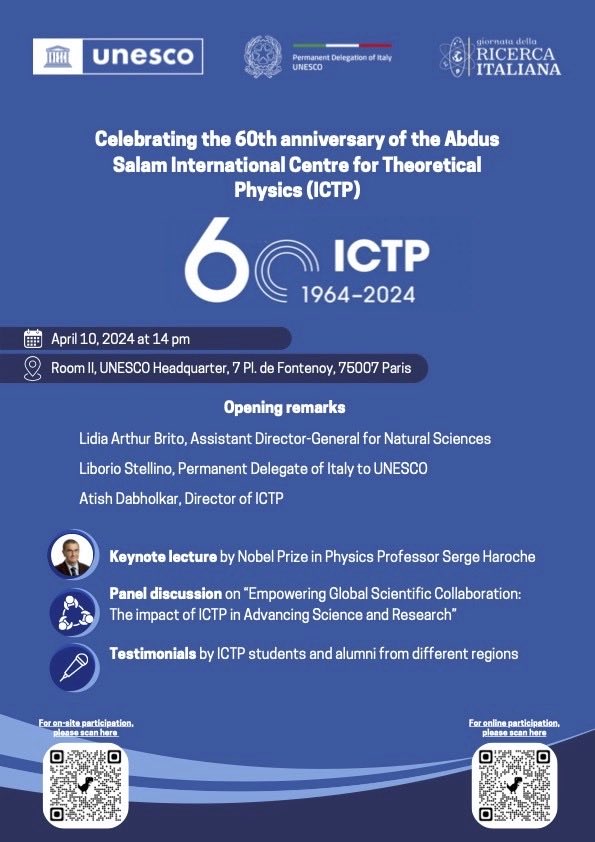 Amedeo Staiano (@amedeostaiano) on Twitter photo Celebrating the 60th anniversary of the International Centre of Theoretical Physics <a href="/ictpnews/">ICTP</a>, funded by Italy, <a href="/UNESCO/">UNESCO 🏛️ #Education #Sciences #Culture 🇺🇳</a> and <a href="/iaeaorg/">IAEA - International Atomic Energy Agency ⚛️</a>. <a href="/ItalyinAustria/">Italy in Austria</a> <a href="/ItalyUN_Geneva/">Italy UN Geneva</a> Celebrating the 60th anniversary of the International Centre of Theoretical Physics <a href="/ictpnews/">ICTP</a>, funded by Italy, <a href="/UNESCO/">UNESCO 🏛️ #Education #Sciences #Culture 🇺🇳</a> and <a href="/iaeaorg/">IAEA - International Atomic Energy Agency ⚛️</a>. <a href="/ItalyinAustria/">Italy in Austria</a> <a href="/ItalyUN_Geneva/">Italy UN Geneva</a>