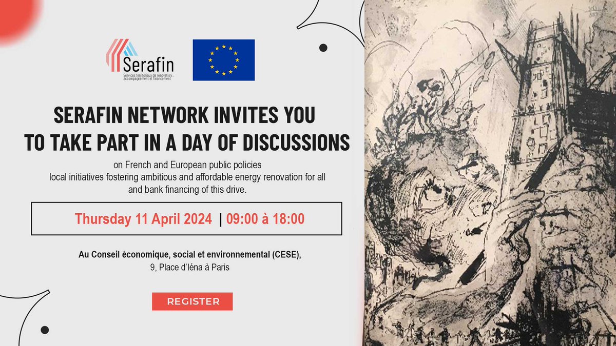 Have you registered for 'A Day of Discussions' organised by SERAFIN network? It presents an opportunity for you to discover the local players & initiatives who support households in their ambitious renovation projects.See link for more information:bit.ly/3VDnSNl
#EUPEERS