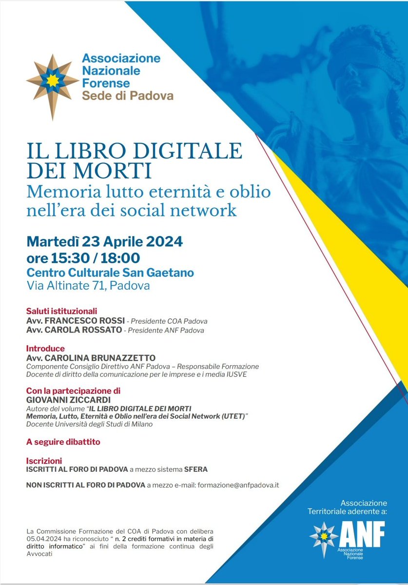 Padova 23 aprile 2024 <a href="/AnfPadova/">anf padova</a> <a href="/ANFSindacato/">ANFSindacato</a> <a href="/avv_brunazzetto/">Carolina Brunazzetto</a> <a href="/gziccardi/">Giovanni Ziccardi</a> <a href="/F_RossiTweet/">Francesco Rossi</a> <a href="/carolarossato/">karolix</a>