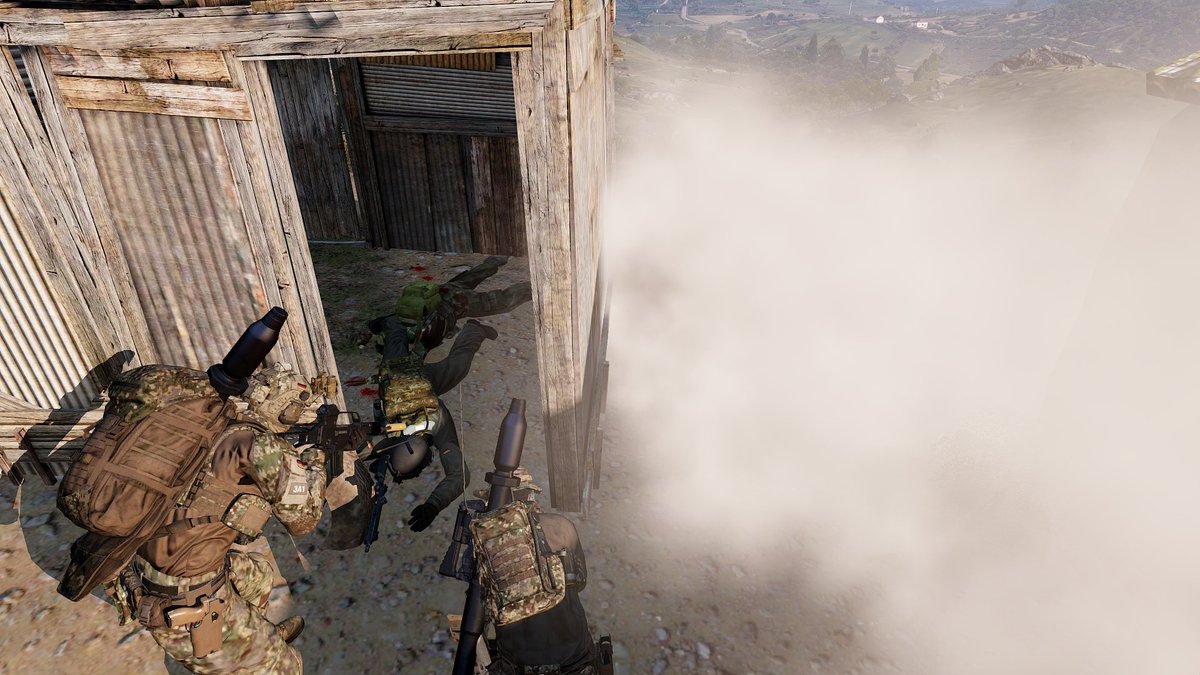 15thPzGD_A3's tweet photo. Last Saturday we began our full-scale operation in Exercise Achilles Heel on Altis, during the initial phase our Base has been shelled, a pilot was downed and we've delivered aid to civilians in need while fighting the FIA.
Credits: J.Reed, C.Ion, Z. Eus 
#Arma3 #arma3photography https://t.co/1dHUpX98FU
