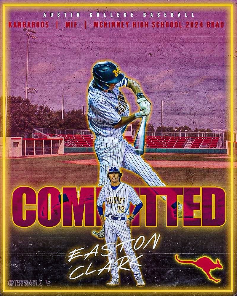 I am excited to announce that I will be continuing my academic and baseball career at Austin College. I’d like to thank my family, coaches, and friends for their support along the way. Go ‘Roos! 🦘 #roonation