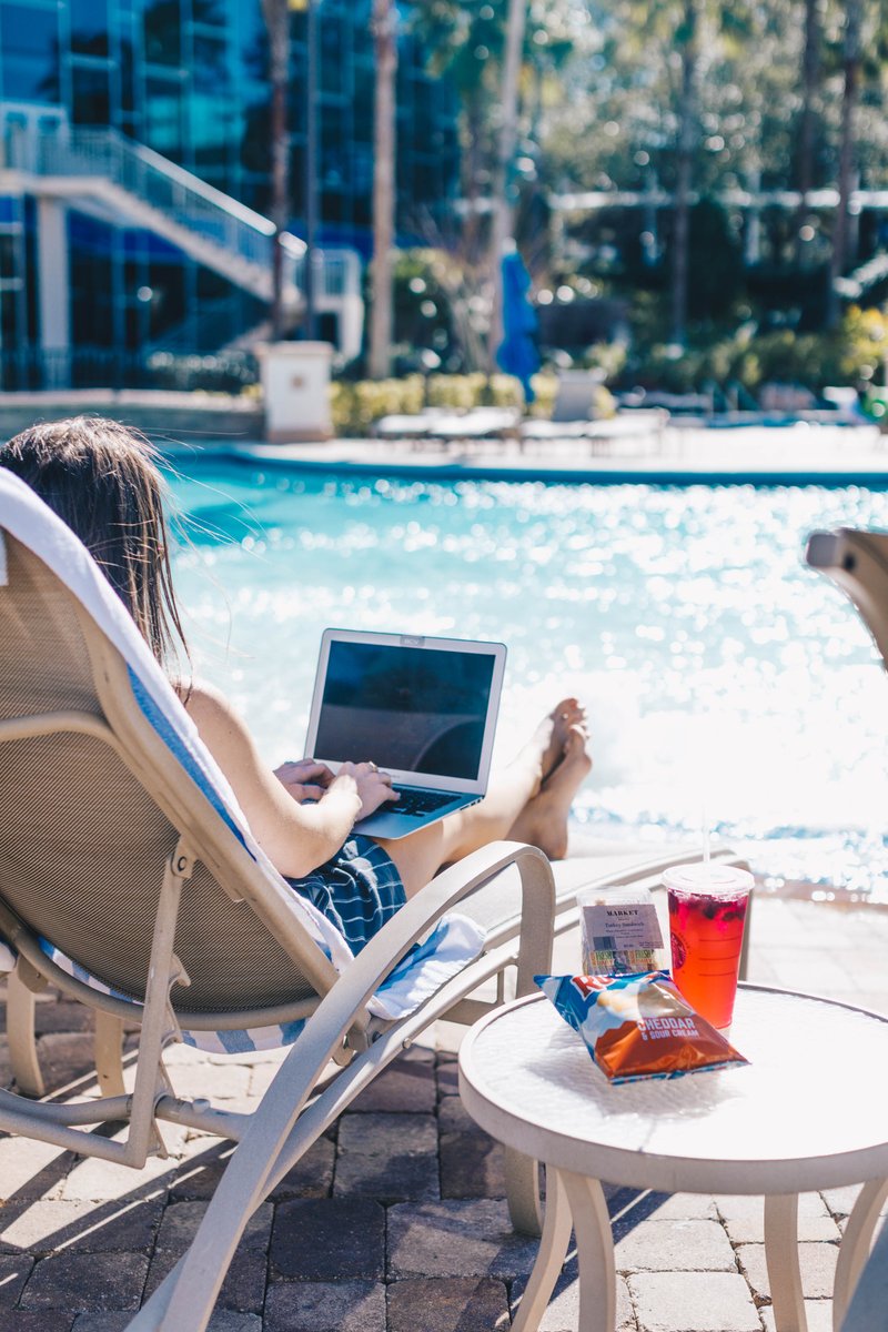 @hyattorlando's Grotto Pool. Where work and play effortlessly come together.🌞⌨️ #WFH #WorkLifeBalance #hyattregency