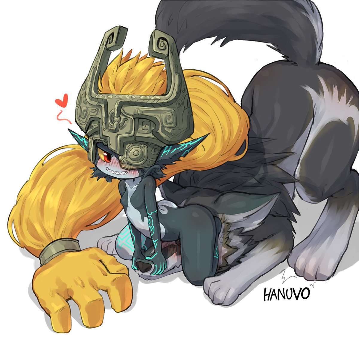 Wolf link and Midna😜