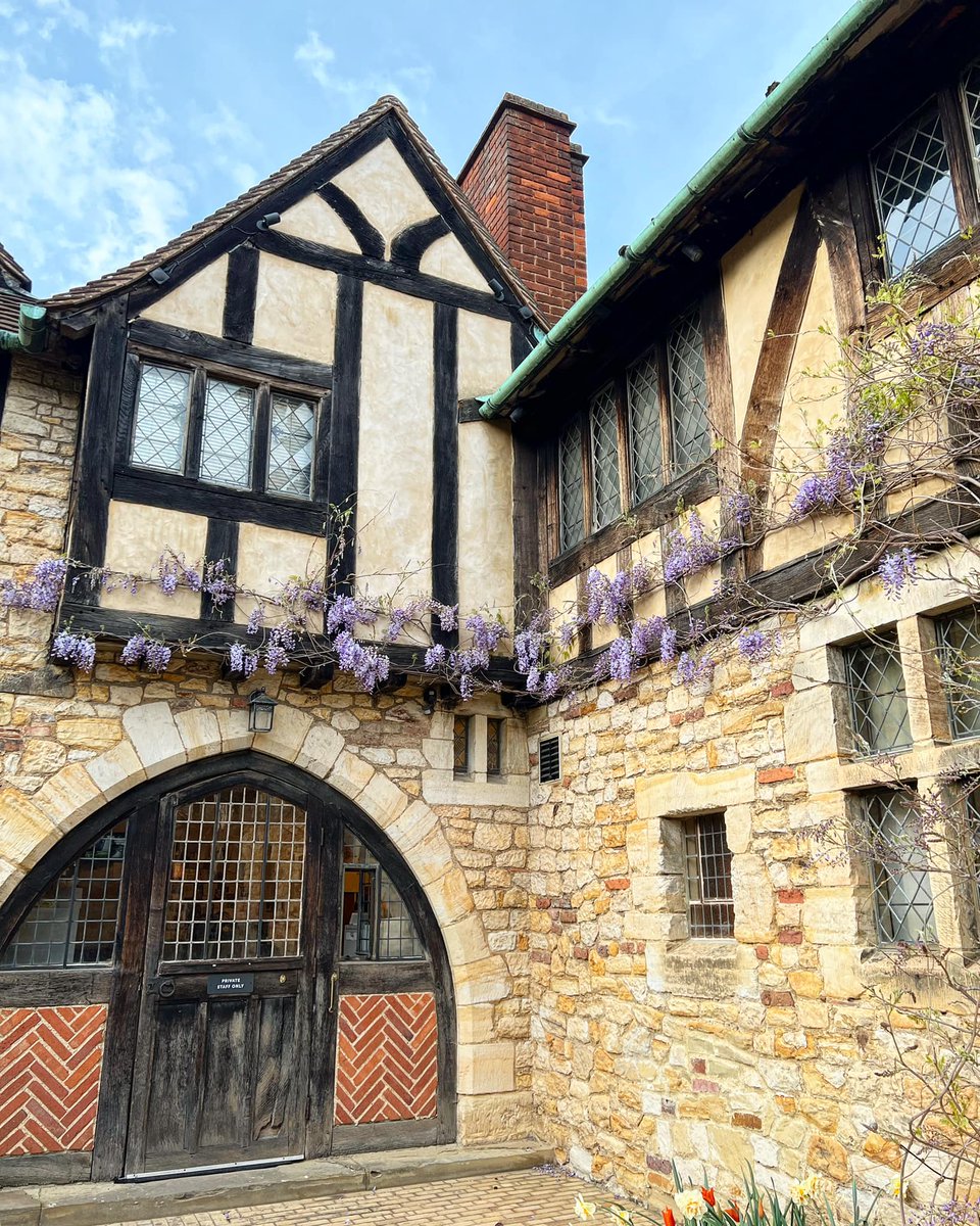 The Bed & Breakfast courtyard is giving us Bridgerton vibes 💜

#HeverCastle #Wisteria