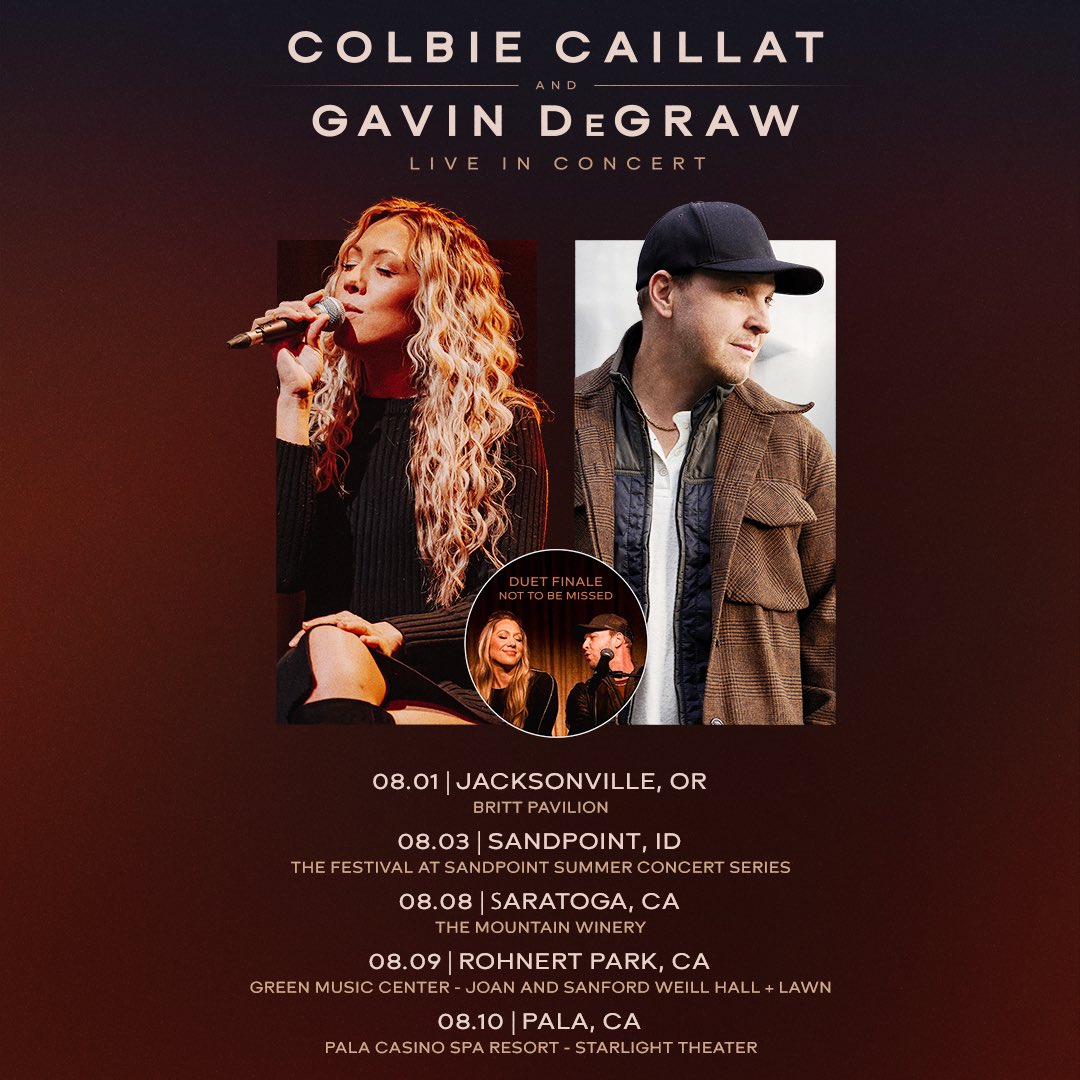 Excited to be reuniting with @ColbieCaillat for a few special shows this August and we cannot wait to see all of you there!