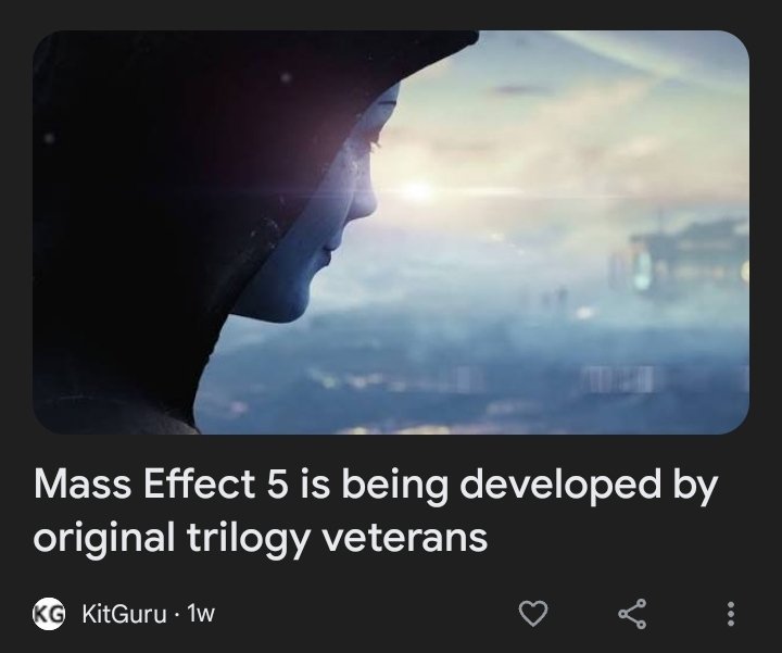 Mass Effect 5? when did Andromeda suddenly become a numbered game? i think you meant Mass Effect 4.