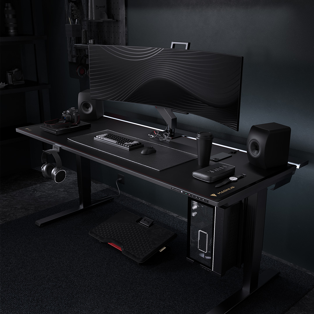 Experience the epitome of high performance with Secretlab MAGNUS Pro, a standing desk that’s designed for the pros. A full-length cable management tray and an intelligent magnetic organization system keeps all your peripherals in place, so you can always focus on doing your best