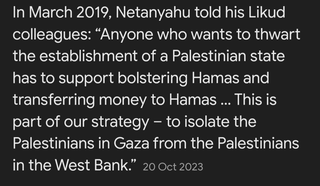 Netanyahu’s misguided policies over the years intentionally empowered Hamas — part of his effort to prevent the two-state solution to the Israeli-Palestinian conflict. As the horrors of October 7 showed, this was Netanyahu’s worst mistake and greatest failure. #NetanyahuMustGo