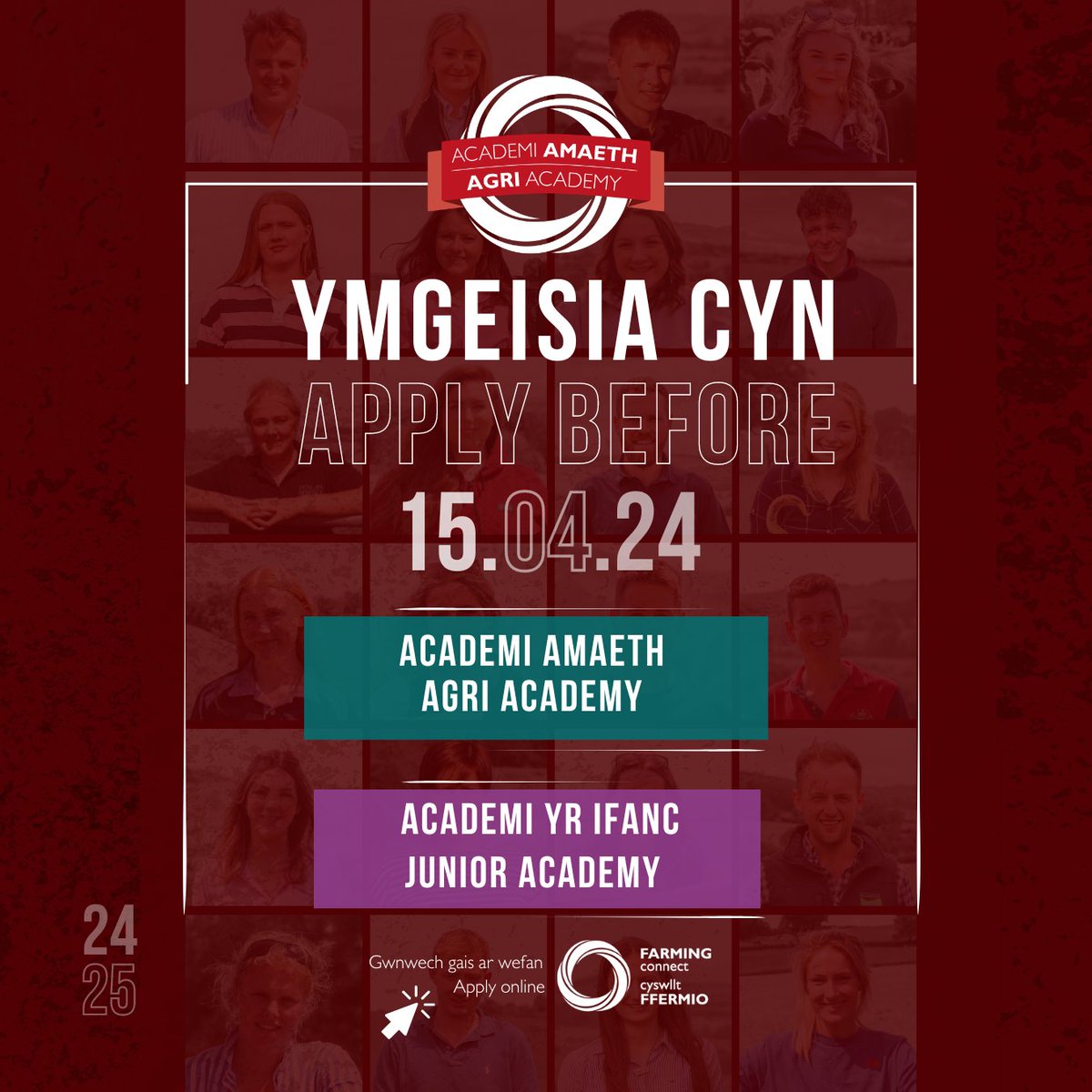 ❗7 DIWRNOD AR ÔL | 𝟕  𝐃𝐀𝐘𝐒 𝐋𝐄𝐅𝐓 𝐓𝐎 𝐀𝐏𝐏𝐋𝐘❗
🔥Peidiwch â cholli'r cyfle hwn. Gwnewch 2024 eich amser i ymgeisio. 
🔥Don’t miss this opportunity. Make 2024 your time to apply. #AgriAcademy
📆Ymgeisiwch erbyn | Apply by 12pm 15.04.24 bit.ly/3PTcVU5