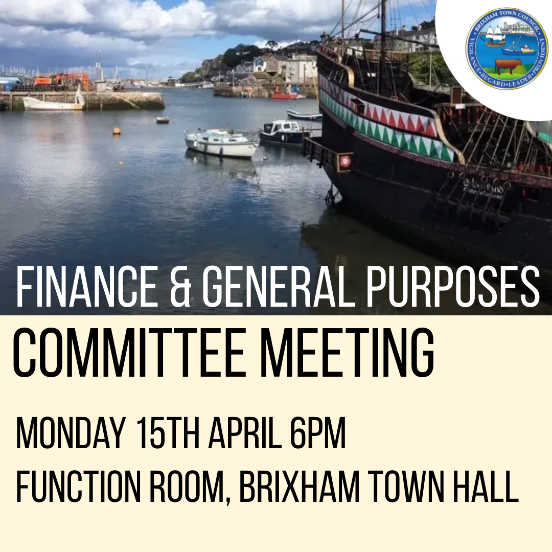 Finance & General Purposes Committee The next meeting of the above committee will be held on Monday 15th April, starting at 6pm. The meeting will be held in the Function Room at the Town Hall. Visit our website to view the agenda and related documents.