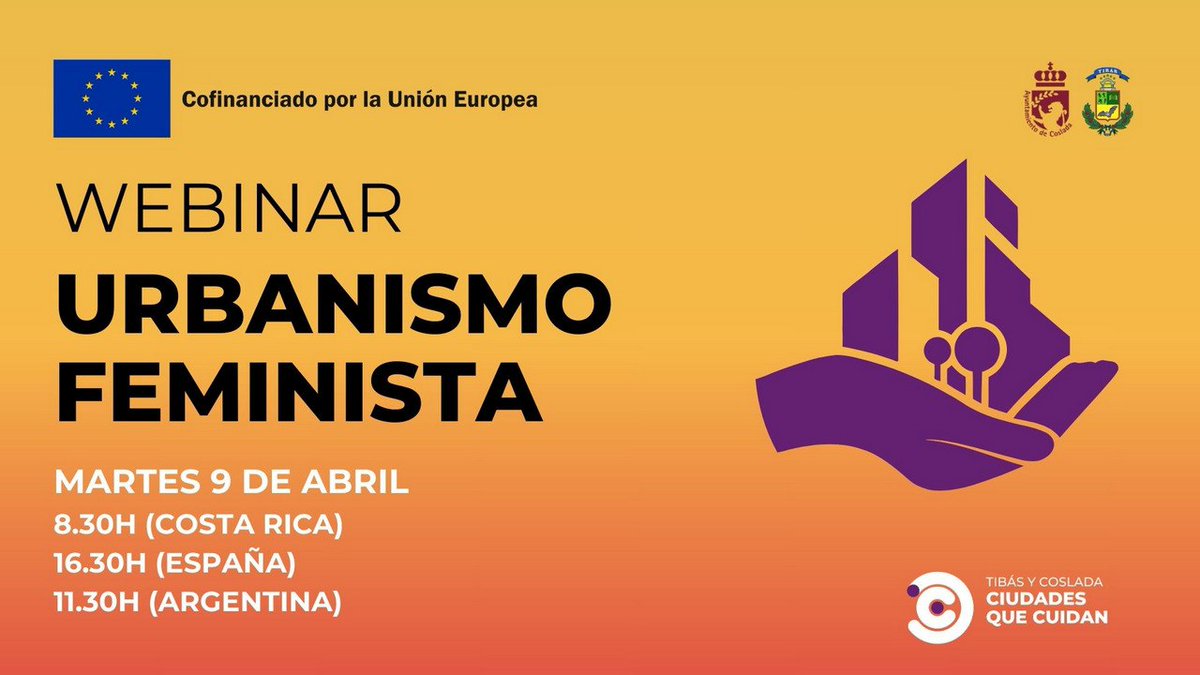 Asociación Jubilares (@jubilares) on Twitter photo Mañana comienza el ciclo de webinar sobre urbanismo cuidador del proyecto de cooperación "Ciudades que Cuidan" entre <a href="/Ayto_Coslada/">Ayuntamiento de Coslada</a> y <a href="/MuniTibas/">Muni Tibás</a> con una primera sesión sobre #urbanismofeminista
Lo próximo: #accesibilidad #personasmayores #urbanismoverde #participacionciudadana Mañana comienza el ciclo de webinar sobre urbanismo cuidador del proyecto de cooperación "Ciudades que Cuidan" entre <a href="/Ayto_Coslada/">Ayuntamiento de Coslada</a> y <a href="/MuniTibas/">Muni Tibás</a> con una primera sesión sobre #urbanismofeminista
Lo próximo: #accesibilidad #personasmayores #urbanismoverde #participacionciudadana