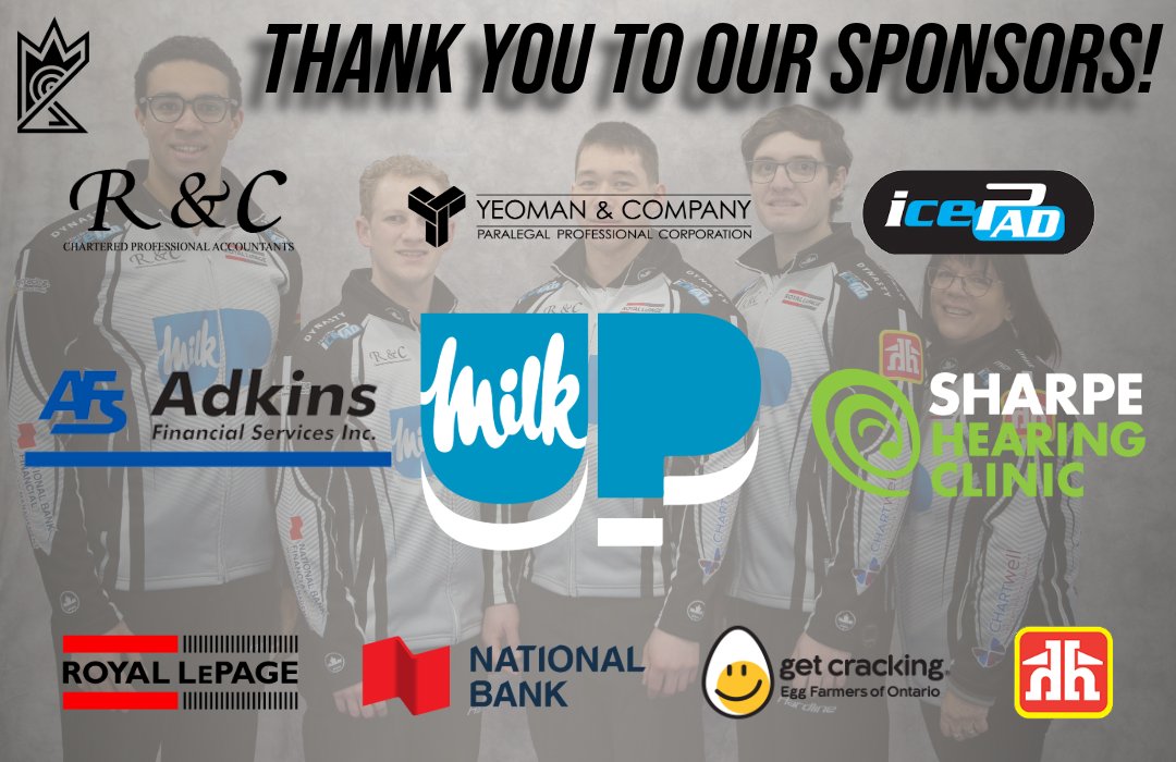 @TeamKingCurling (@teamkingcurl) on Twitter photo As our season comes to an end we would like to thank all our generous sponsors for their support this season. We could not train, travel, and compete at the level that we did without them.
Our sincerest gratitude!
<a href="/MilkUPOntario/">MilkUP Ontario</a> <a href="/SharpeHearing/">SharpeHearing</a> <a href="/HardlineCurling/">Hardline Curling</a> <a href="/LondonCurlClub/">London Curling Club</a> As our season comes to an end we would like to thank all our generous sponsors for their support this season. We could not train, travel, and compete at the level that we did without them.
Our sincerest gratitude!
<a href="/MilkUPOntario/">MilkUP Ontario</a> <a href="/SharpeHearing/">SharpeHearing</a> <a href="/HardlineCurling/">Hardline Curling</a> <a href="/LondonCurlClub/">London Curling Club</a>