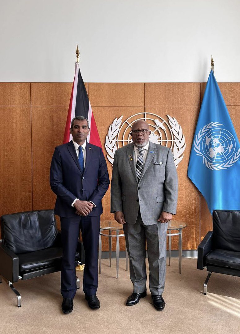 The Auditor General Mr. Hussain Niyazy met with the President of the United Nations General Assembly, his Excellency Mr. Dennis Francis.
#Climateaccountability #ISupportClimateScanner #Environmentalauditing #ClimateChange