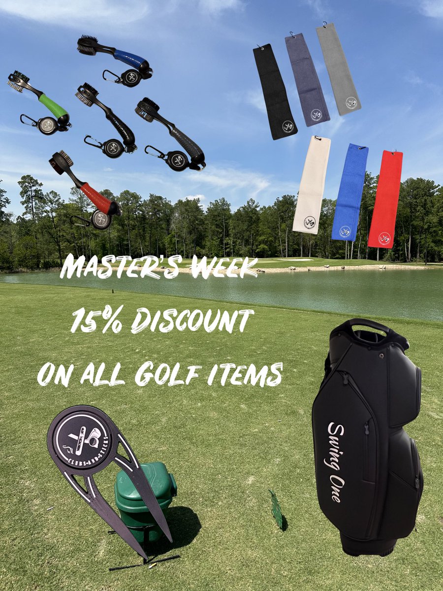 Master’s Week Discount…
 
clubsandsticks.net/collections/go…

#golf #golflife #masters #pga #pgatour #golfmasters #discount #sale #golfaccessories #giftideas #giftsforhim #happymonday #golfweek