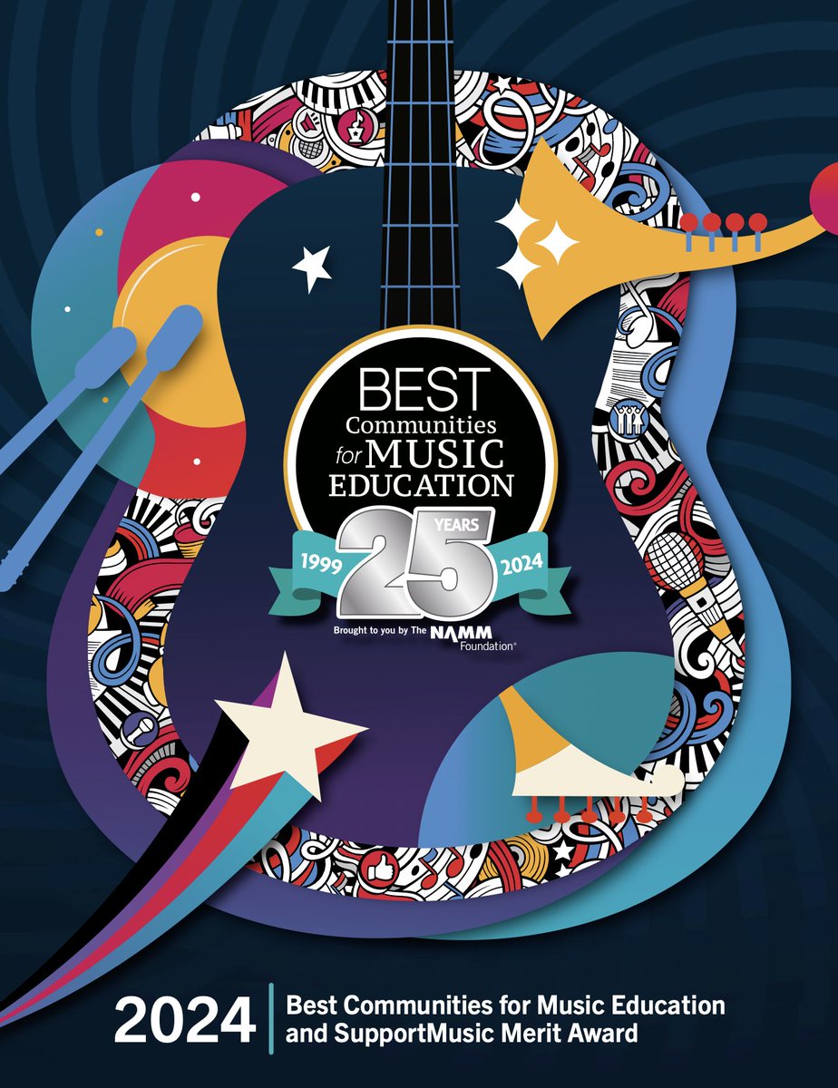 Celebrating 10 years of excellence! District 102 has earned a spot among the #BestCommunitiesforMusicEducation for the tenth year in a row! 🎻🎤🥁We are proud to earn this title from NAMM Foundation for its unwavering commitment to music education. 🎼🎺 #d102brightfuture