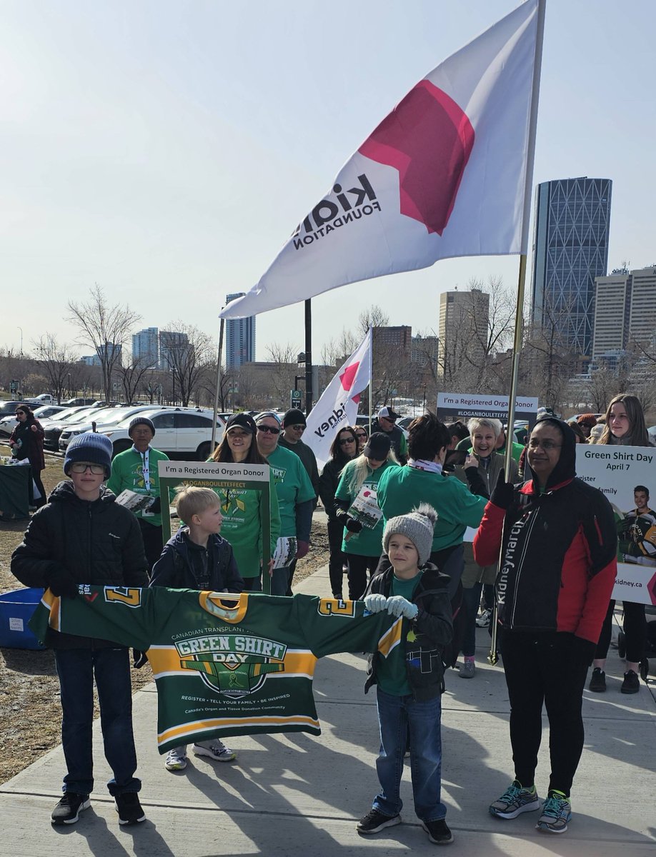 💚 Thank you to everyone who came out this morning for Hope in Motion hosted by #TheKidneyFoundation, Southern Alberta Branch, in support of #GreenShirtDay and #OrganDonation!