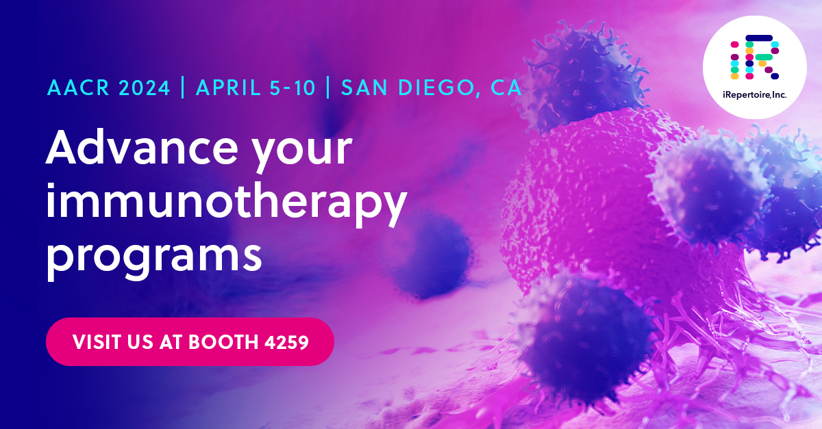 Advance your cancer vaccine & cell therapy programs with iRepertoire's precision immune repertoire sequencing services. See us at booth 4259, #AACR2024

hubs.li/Q02qMv5K0

#CancerResearch #Immunotherapy #ImmuneProfiling #Sequencing #NGS #CART