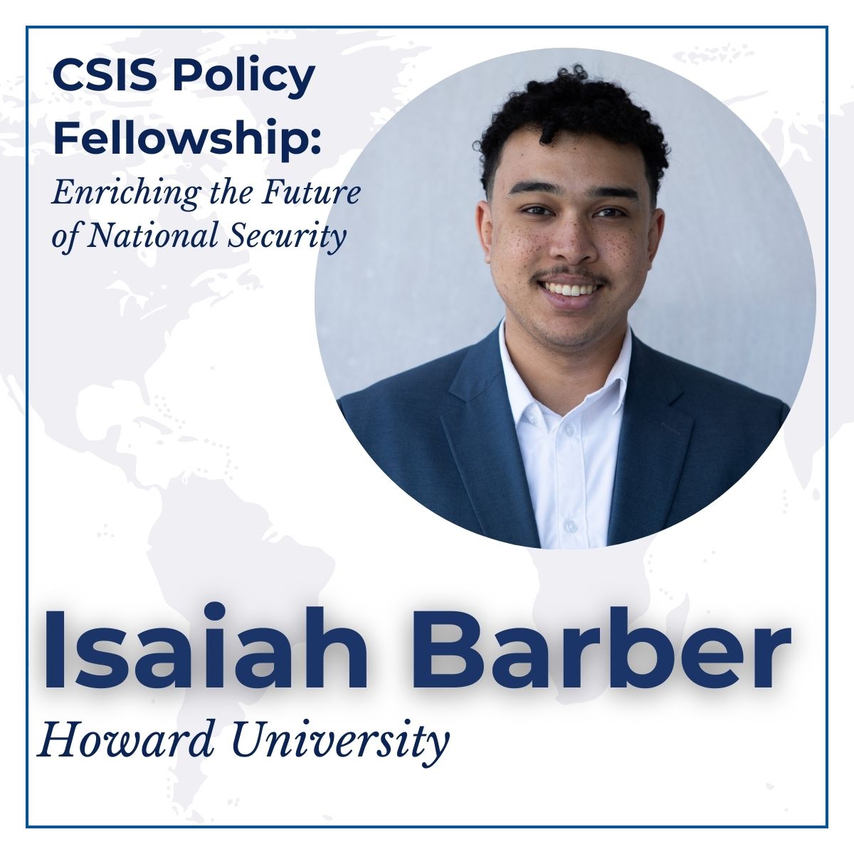 In our next #PolicyFellowSpotlight, we are thrilled to introduce Isaiah Barber. Isaiah is a senior at @HowardU where he majors in political science and international relations. He has interned at @CFR_org and the U.S. House of Representatives. Welcome to CSIS, Isaiah!
