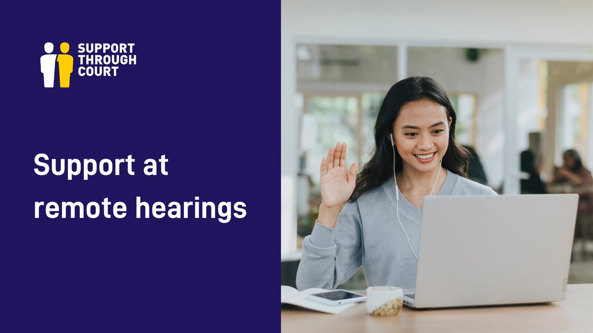 Did you know that our volunteers can help at remote hearings? Get more information here: supportthroughcourt.org/get-help/suppo…