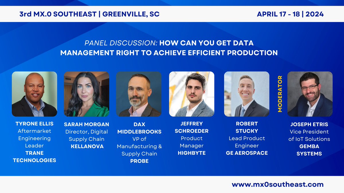 🏭 “How do I capture data from my systems? Once I’ve captured the data, what do I do with it?” 🧠 Join HighByte's Jeffrey Schroeder at #MX0SE next week to explore these questions & more in the panel session “How Can You Get Data Management Right to Achieve Efficient Production?”
