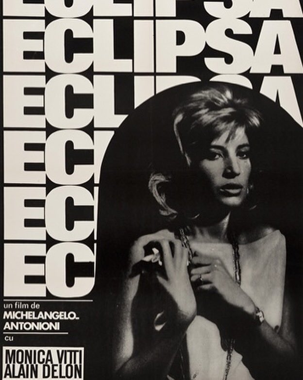 Happy Eclipse Day! 🌒 L’ECLISSE fittingly screens next Tues, 4/16 at 6:30 in our Alain Delon series! Don’t miss Delon opposite Monica Vitti in Antonioni’s concluding chapter of his 'trilogy on modernity and its discontents.' Limited 🎟️ remain at buff.ly/3POKp5Z