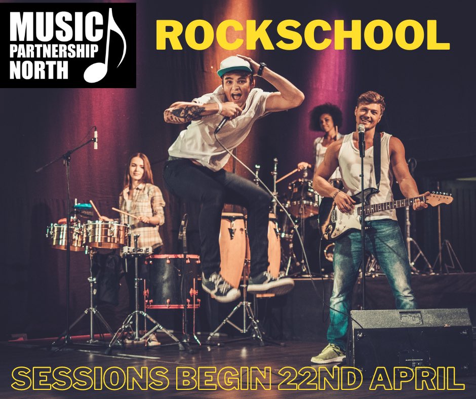 Our Rockschool and Emerging Artists sessions (aimed towards young people aged 11 and over) start at Newcastle College on Monday 22nd April! To find out more and sign up, visit our website at musicpartnershipnorthnewcastle.co.uk/ensembles.