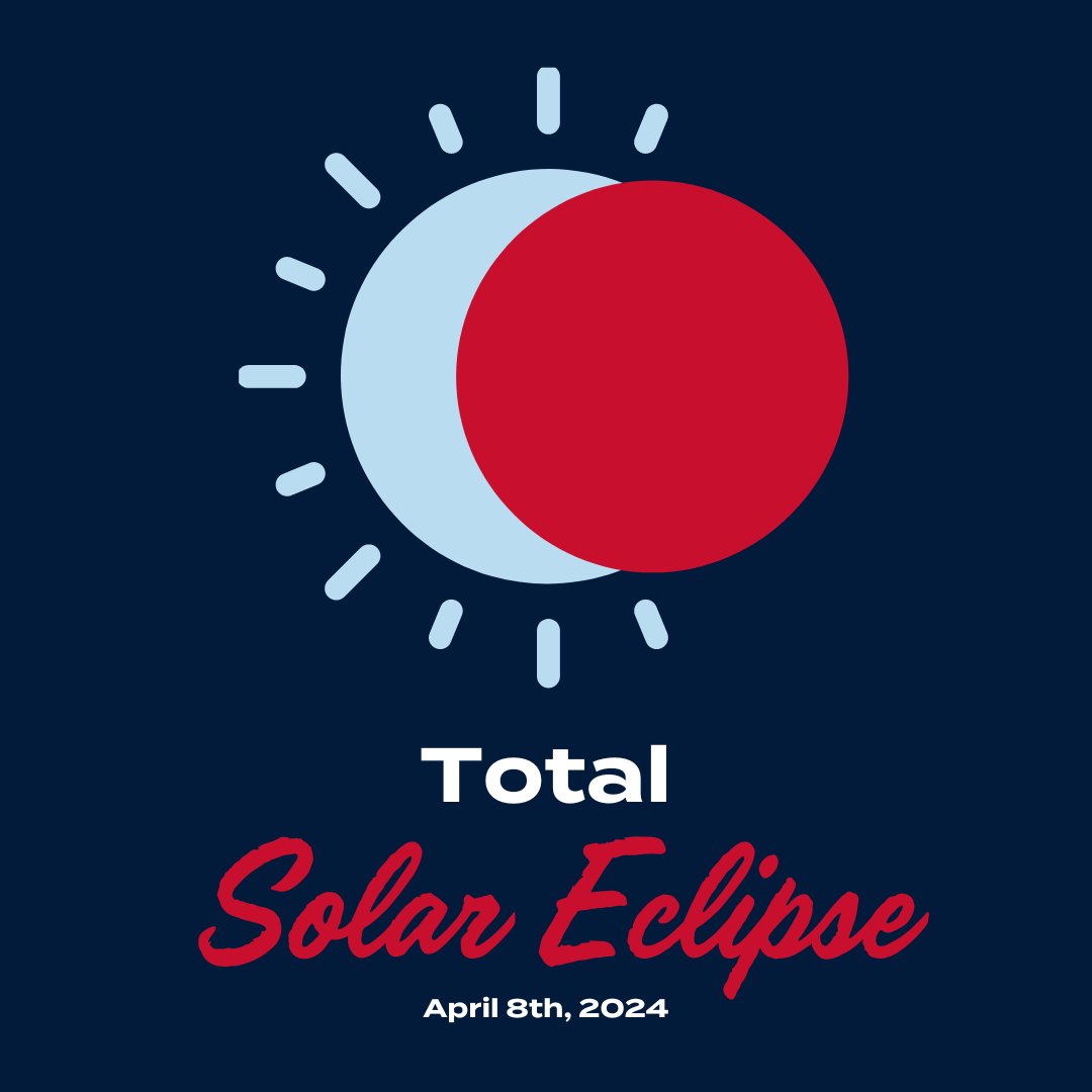 UnivMSGraduate's tweet photo. Happy solar eclipse day! Make sure to wear the proper eyewear! 😎 https://t.co/eJ6ThGVrKc