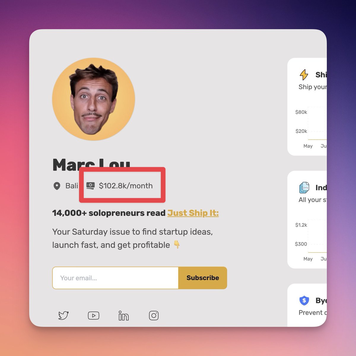 marclou's tweet image. Fuck yeah.

$100,000 in revenue in the last 30 days.

In November 2021, I built a movie recommendation app based on your mood (Mood2Movie).

It made $0...