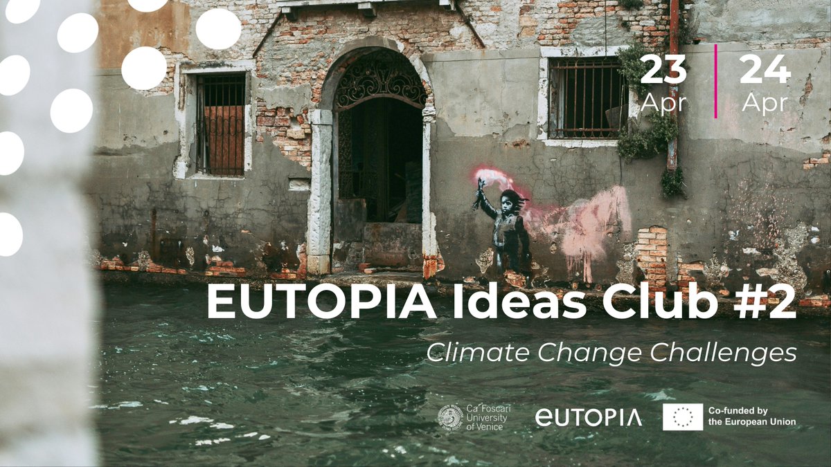 💡 #EUTOPIA Ideas Club is back in @CaFoscari! The 2nd edition of this student-led conference organised with @eustt_eutopia will delve into “Climate Change Challenges”. Proposals will be made public during the #EUTOPIADay on May 13 2024. 💻Learn more here: bit.ly/ideasclub2